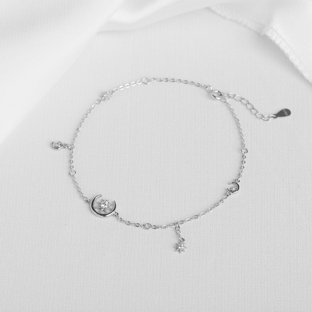 Lắc Chân Bạc Blue Peach Sun In Moon LC236 | BigBuy360 - bigbuy360.vn