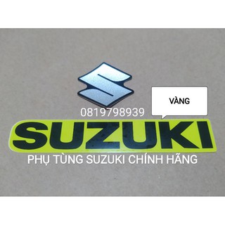 Tem dán chữ Suzuki kèm Logo S