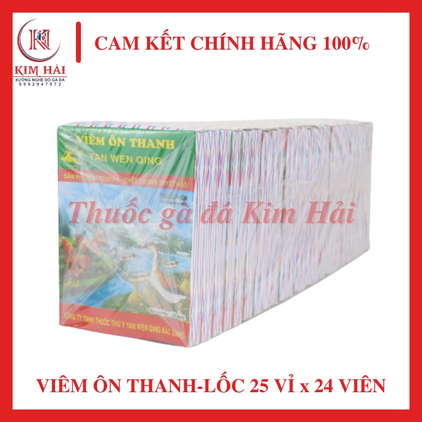 Viêm Ôn Thanh cho gà đá-nguyên -Lốc 25 vỉ x 24 viên.