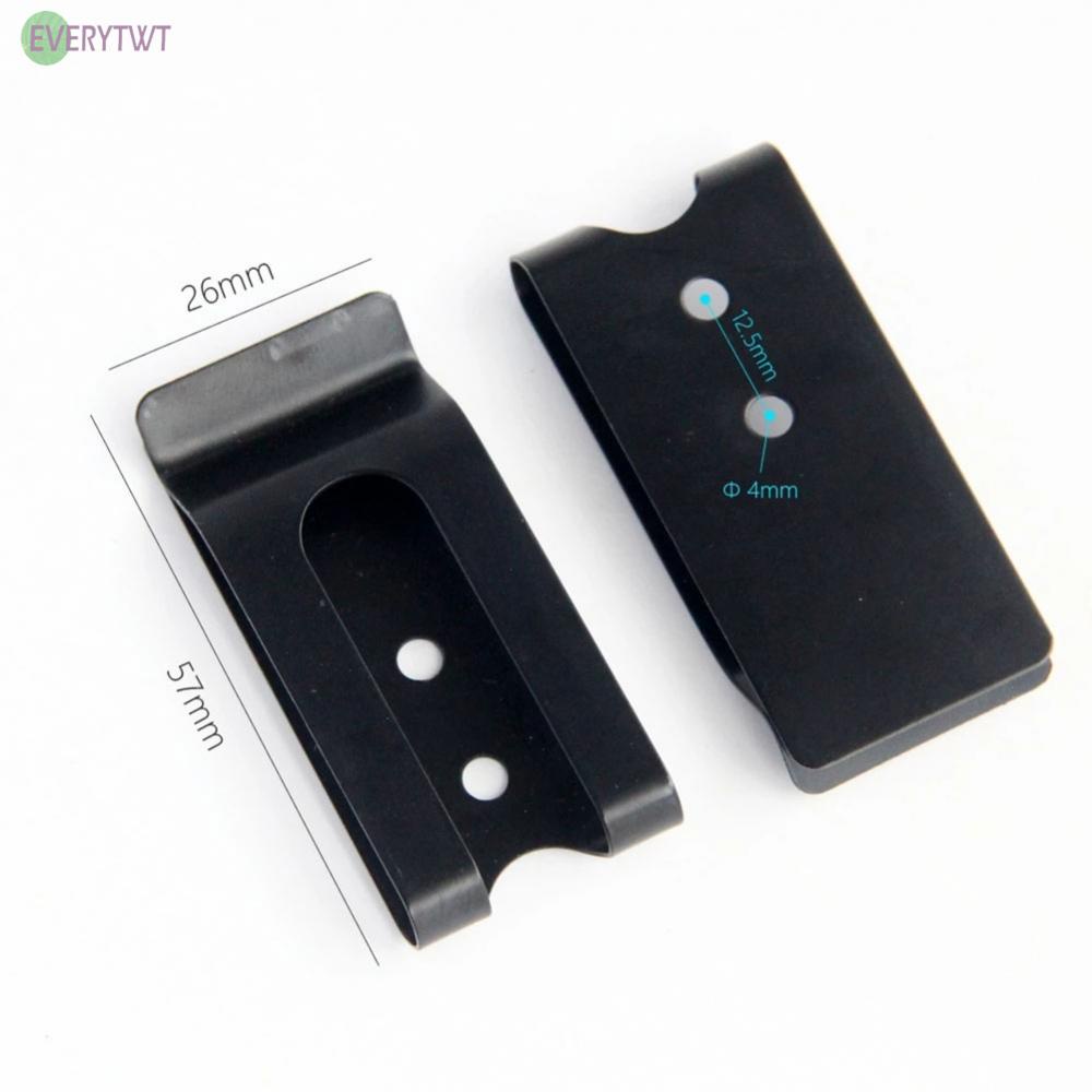 2PC Buckle Clip Holster Sheath Belt Clip Manganese Steel Hook Clasp for Leather@New