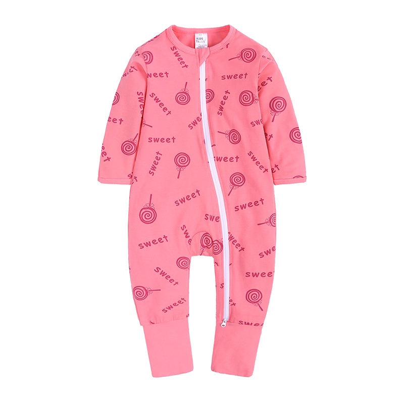 Bộ Áo Liền MANVIN BABY Quần Tay Dài In Họa Tiết Hoạt Hình Dễ Thương Cho Bé Sơ Sinh