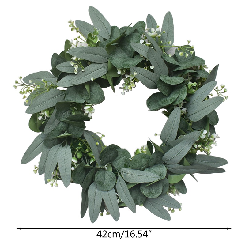 Vòng Hoa Khuynh Diệp Nhân Tạo 17 &quot;Treo Tường / Cửa Sổ Trang Trí Đa Ứng Dụng