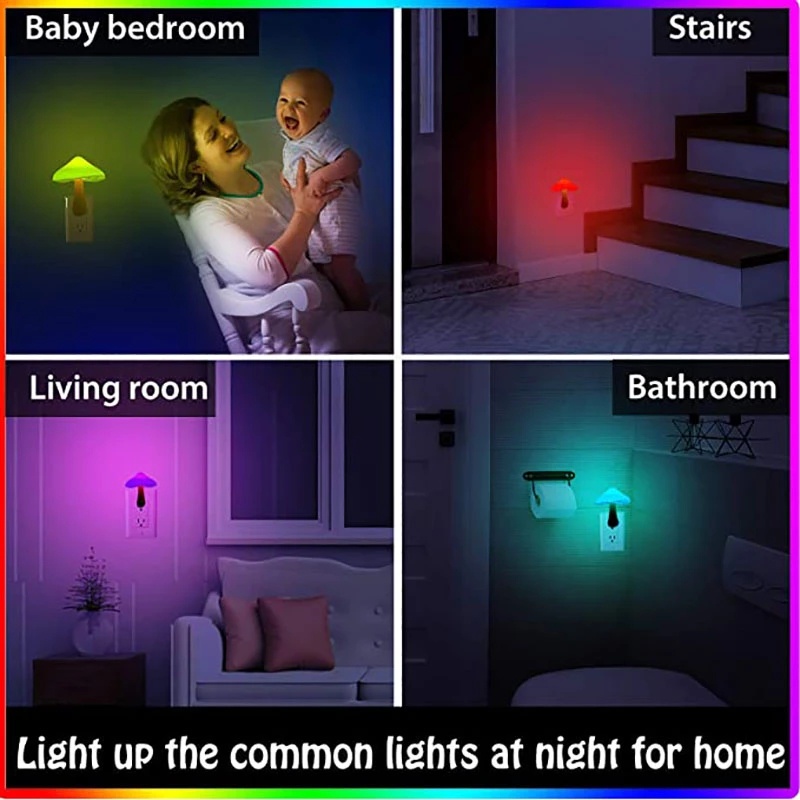 Đèn ngủ LED hình dạng cây nấm xinh xắn tiện lợi