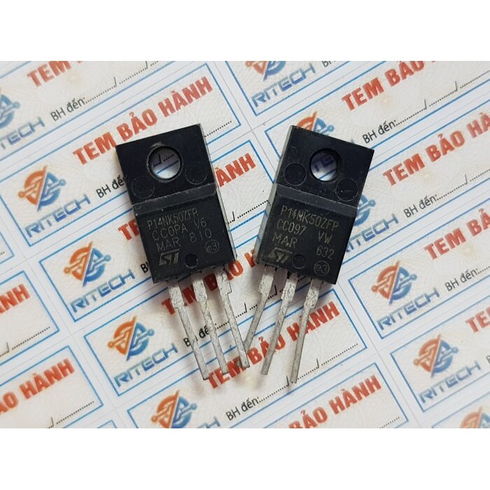 [Combo 2 chiếc] P14NK50ZFP Mosfet Kênh N 14A 500V TO-220 Tháo Máy