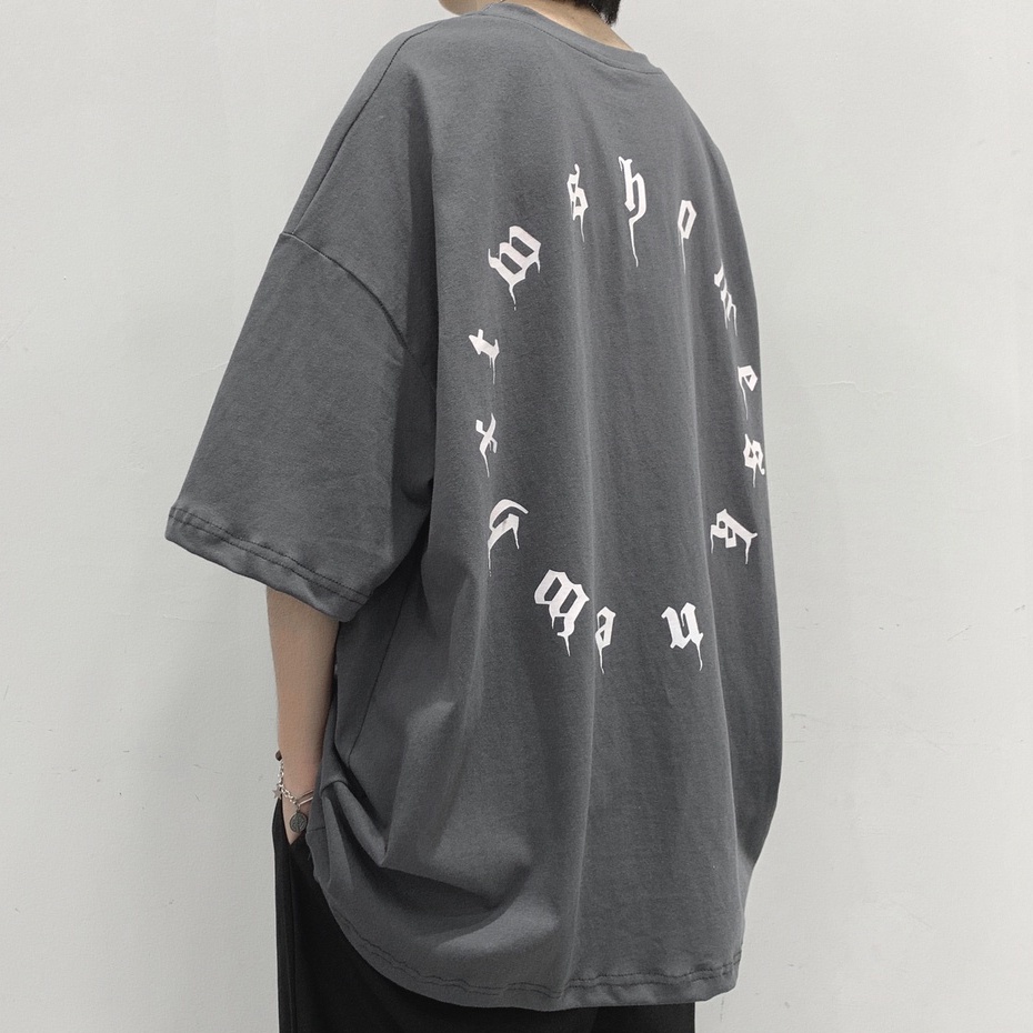 Áo Thun Ngắn Tay Dáng Rộng Thời Trang Mùa Hè Hàn Quốc Dành Cho Nam