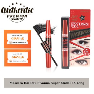 Mascara Hai Đầu Sivanna Super Model 5X Long