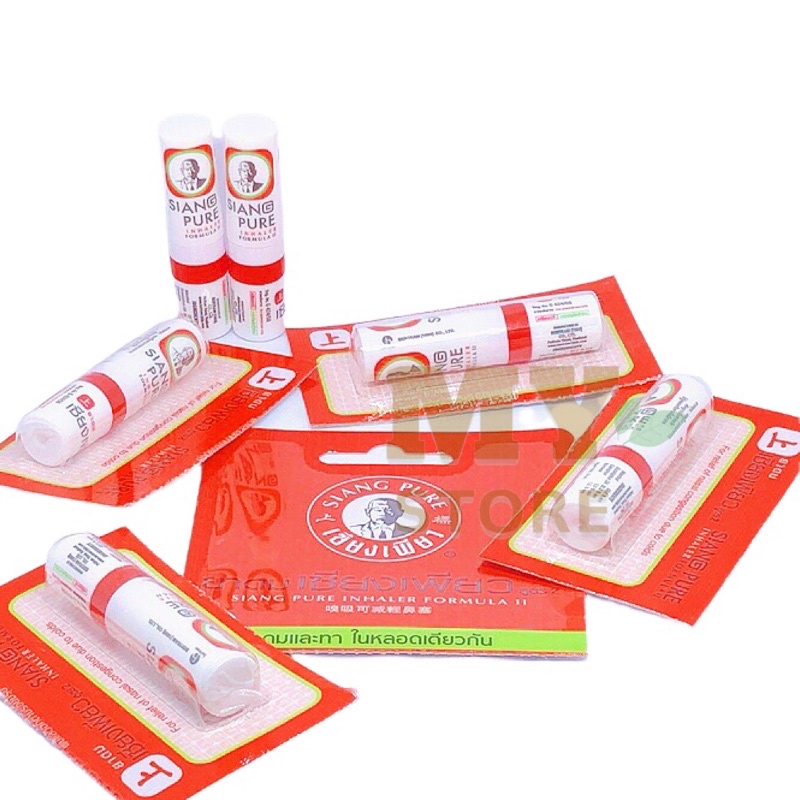 (Chính Hãng) Ống Hít Thông Mũi 2 Đầu Ông Già Siang Pure Thái Lan 2cc