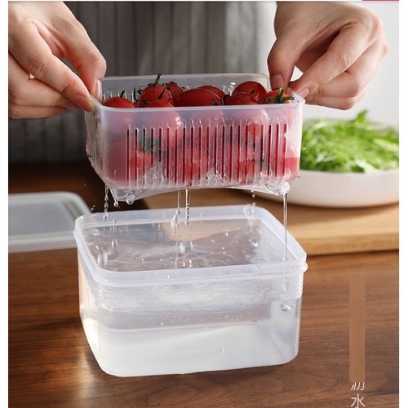 Hộp nhựa đựng thực phẩm 2 lớp Nhật Bản