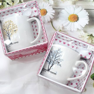 Cốc sứ hình cây vĩnh cửu kèm thìa