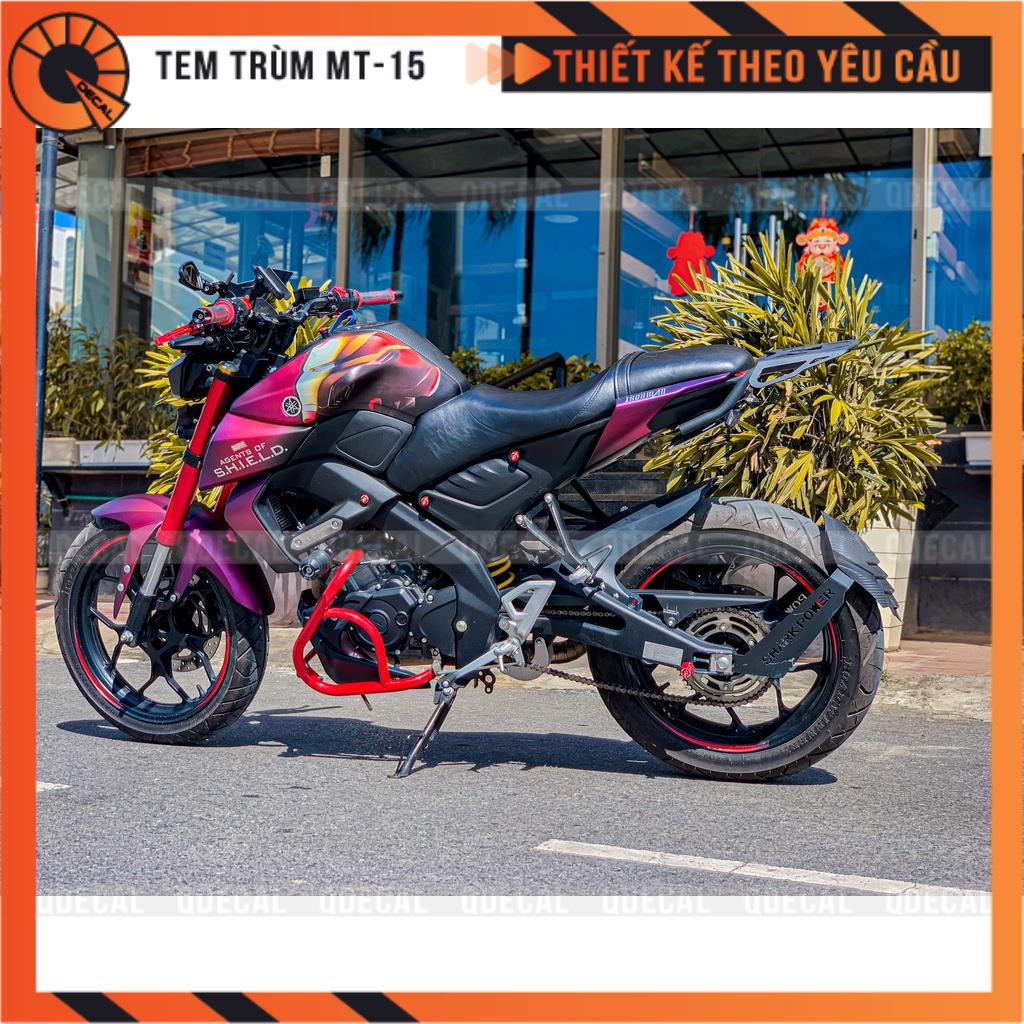 Tem trùm MT15 Marvel Captain America/Iron Man candy decal 3 lớp  thiết kế theo yêu cầu