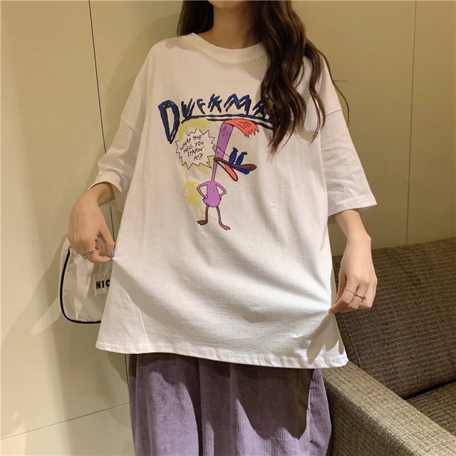 Áo Ulzzang FREESHIP Áo Thun Unisex Nam Nữ Tay Lỡ Form Rộng Ulzzang [áo unisex