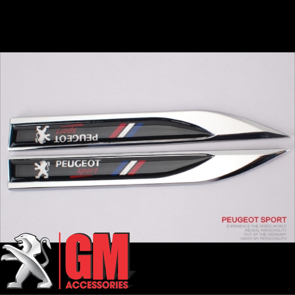 Tem Peugeot Sport gắn 2 bên sườn xe
