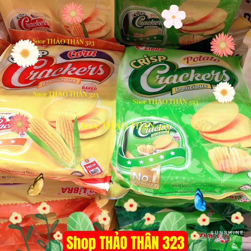 Bánh Quy Crackers 2 Vị Khoai Tây - Bắp Giòn Tan 230g