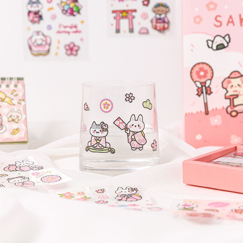 10 TẤM sticker cute chất liệu PVC trang trí dễ thương