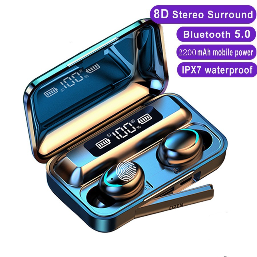 Tai Nghe Bluetooth Amoi F9 Pro Bản Quốc Tế Cao Cấp, Cảm Biến Vân Tay, Sạc Dự Phòng - Amoi F9 Pro Max | BigBuy360 - bigbuy360.vn