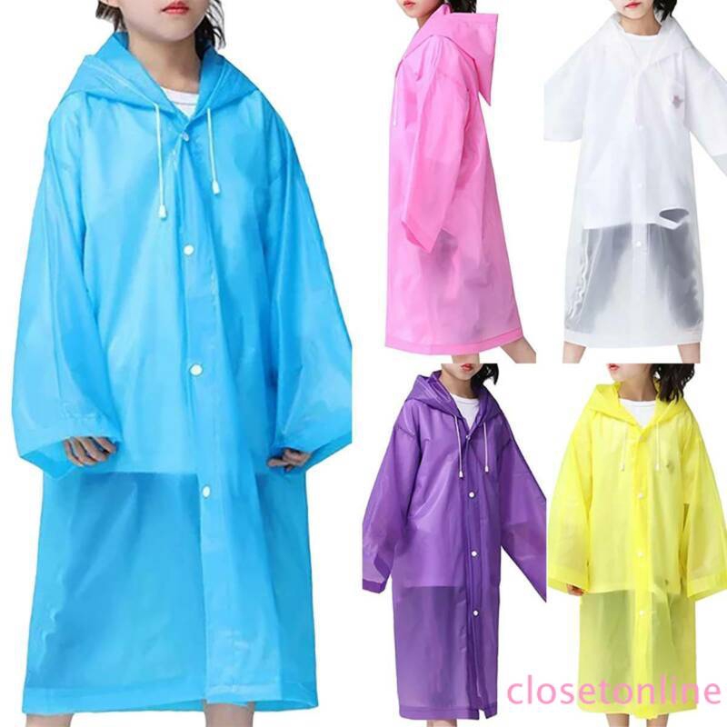 Áo Mưa Dáng Dài Bằng Nhựa EVA Chống Thấm Nước Tiện Dụng Cho Bé