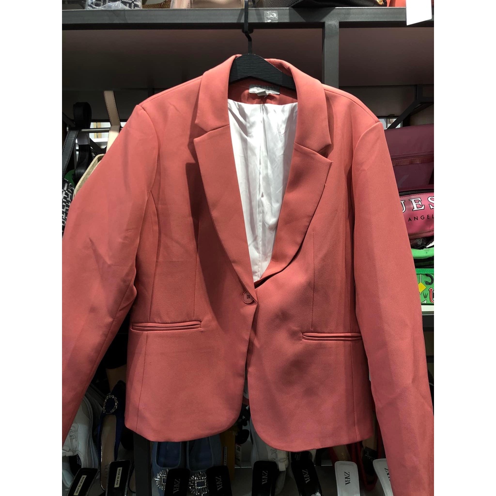 Áo vest hm trơn caro 1 nút nhiều màu cực xịn cho các nàng