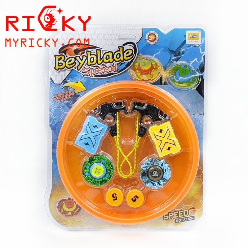 Bộ sàn đấu, con quay BeyBlade gồm sàn đấu + 2 con quay kim loại