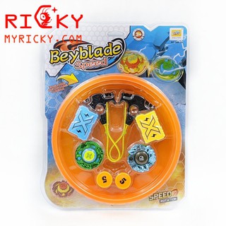 Bộ 2 con quay kim loại và sàn đấu lớn cao cấp beyblade