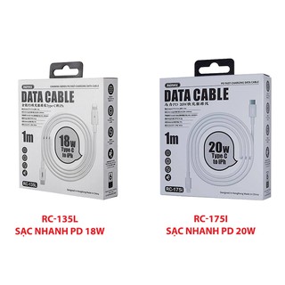 CÁP SẠC TYPE-C TO LIGHTNING REMAX RC-135L