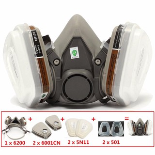 Trọn bộ mặt nạ phòng độc 3M 6200 và phin lọc (6001 hoặc 6003 hoặc 6006)