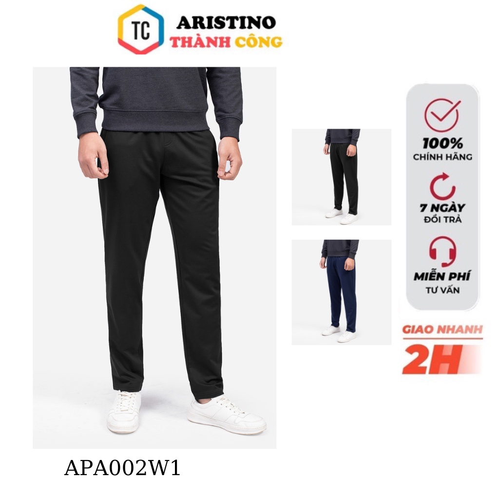 Quần thu đông nam Aristino dệt kim  ống suông  APA002W1
