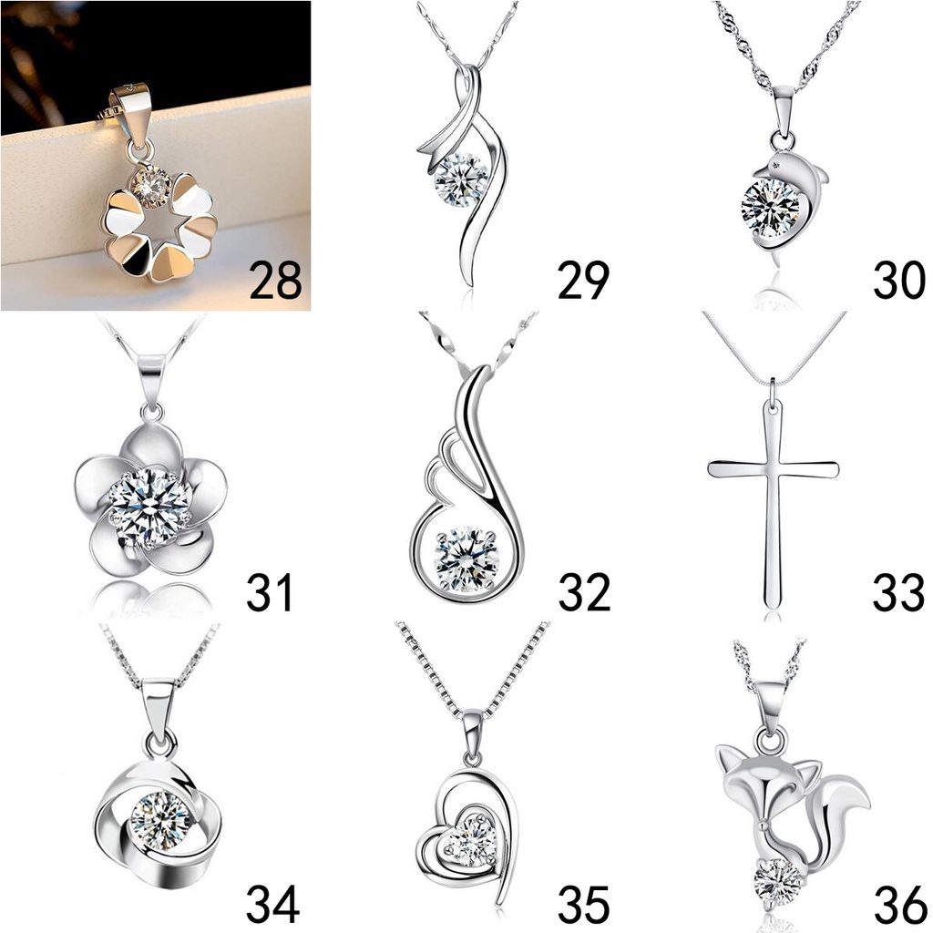 Mặt dây chuyền bằng bạc 925 50 kiểu tùy chọn thời trang cho nam và nữ Xl002