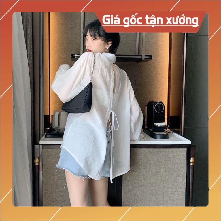 [Hàng Chất Lượng] Set Sơ Mi Kiểu Hở Lưng + Áo Ống (TRẮNG) | BigBuy360 - bigbuy360.vn