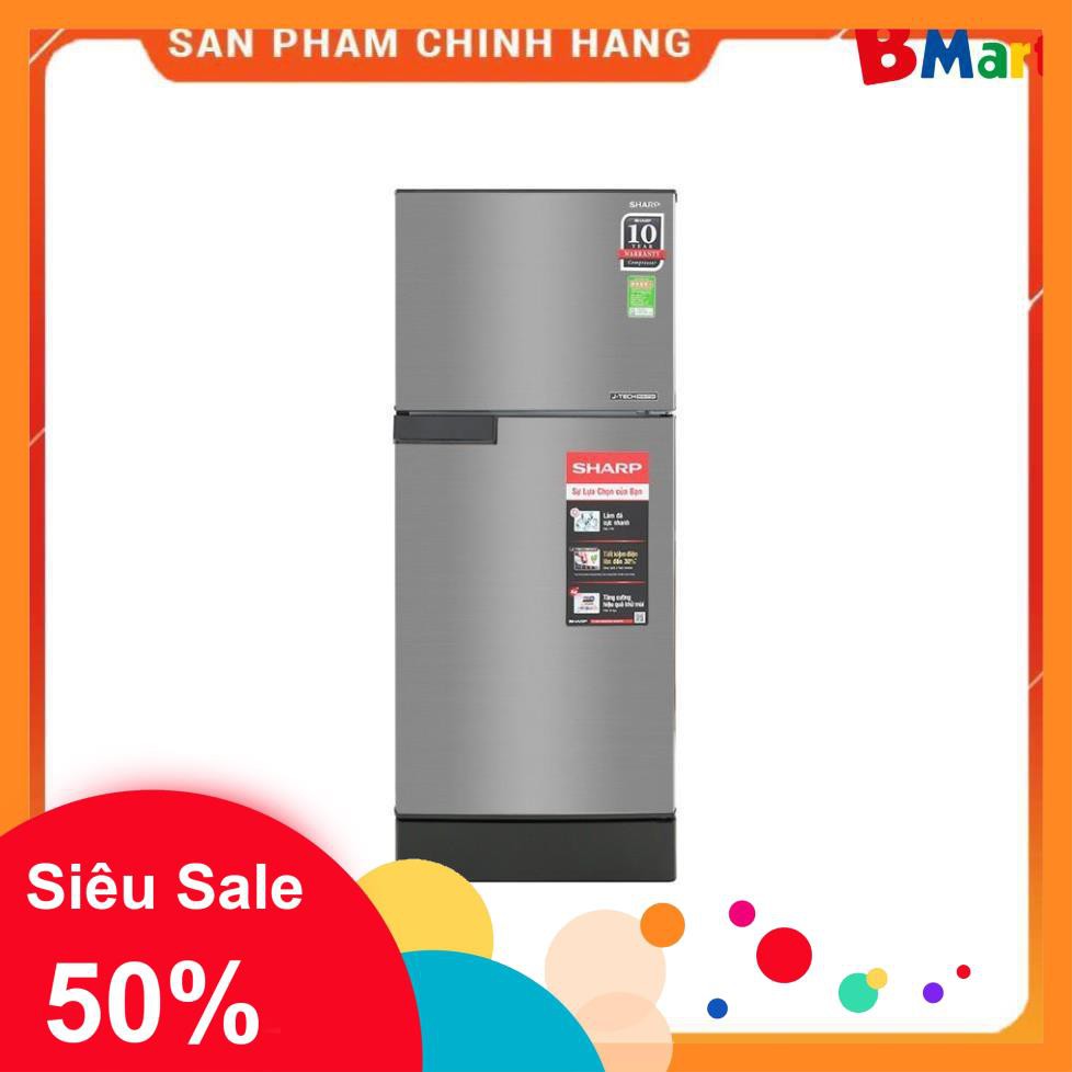[ FREE SHIP KHU VỰC HÀ NỘI ] Tủ lạnh Sharp 165 lít Inverter SJ-X176E-SL  - BM NEW