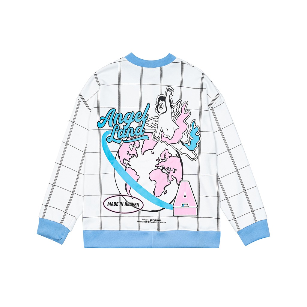 Áo khoác Cardigan Caro Angel-Land Chính hãng Xanh/Trắng