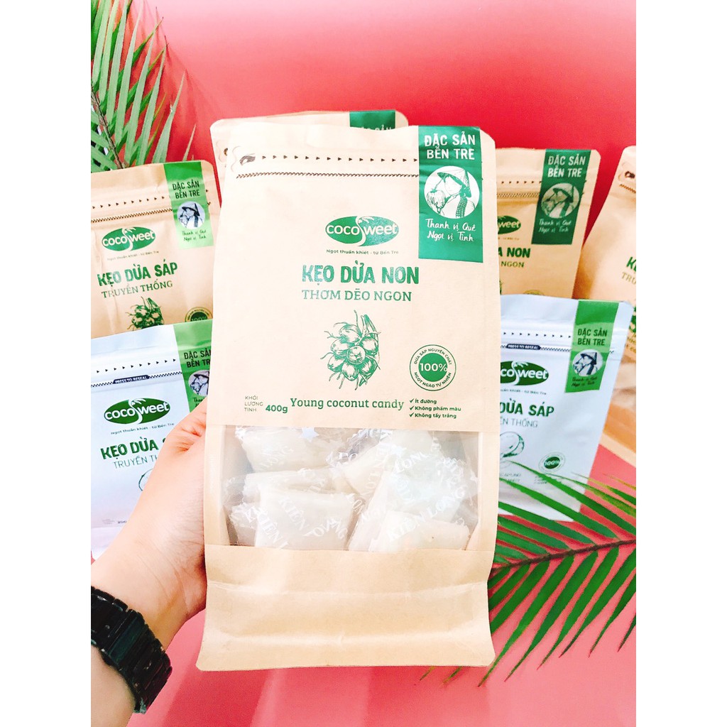 Kẹo dừa non Cocosweet túi 400g