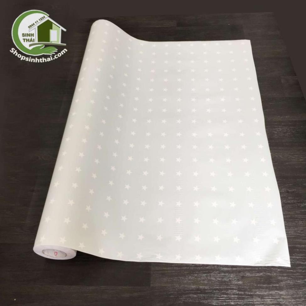 Giấy dán tường ngôi sao màu xanh nhạt -  - có sẵn keo