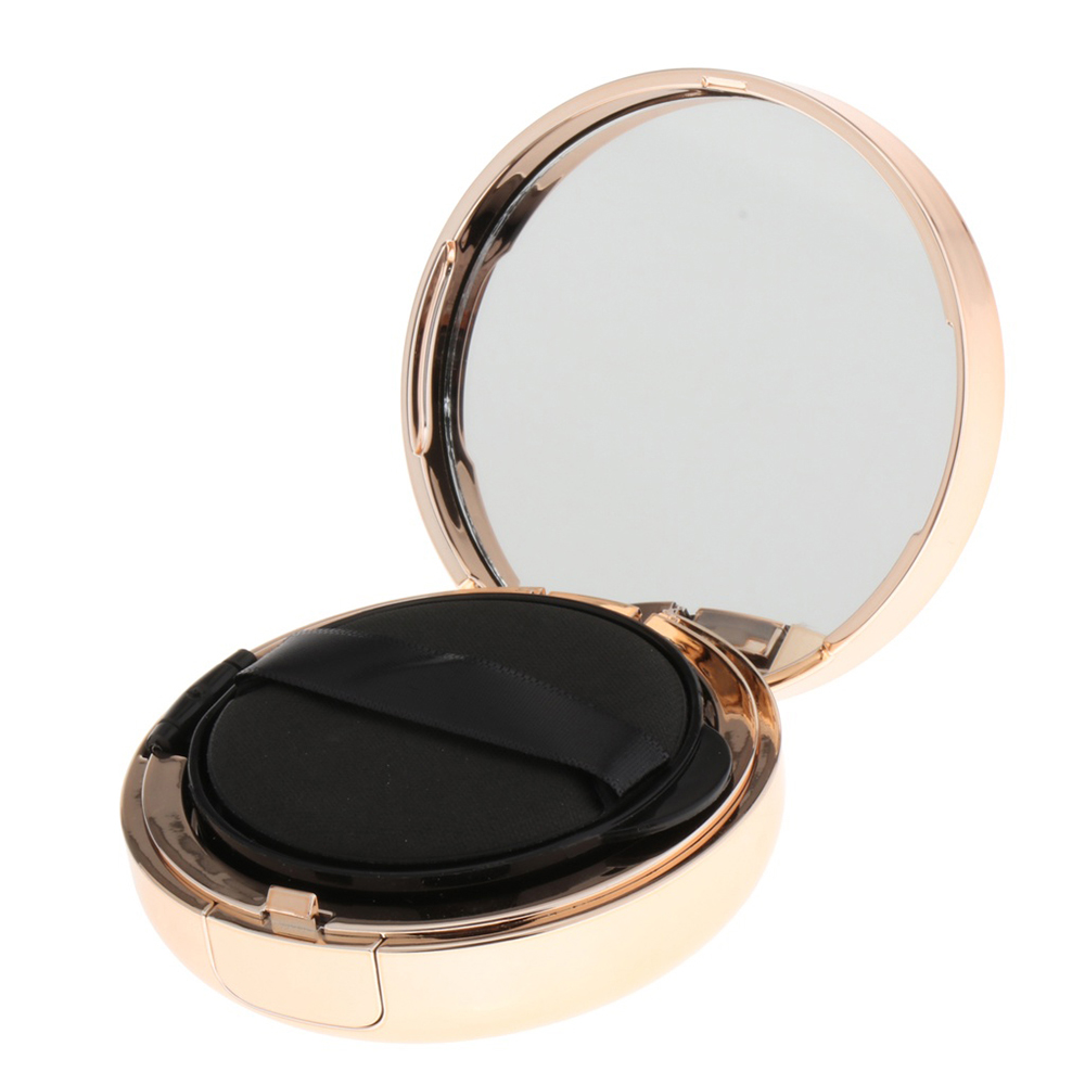 Hộp rỗng đựng phấn nước trang điểm có gương và mút trang điểm 15g / 0.5oz