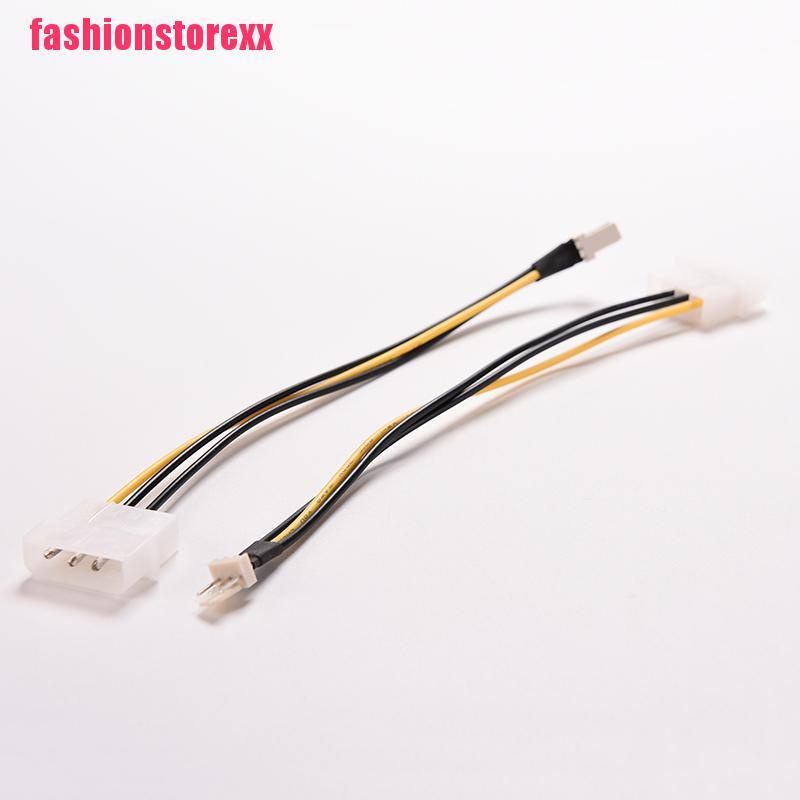 1 cáp chuyển đổi đầu 4 chân IDE sang 3 chân CPU kết nối nguồn quạt vỏ máy 20cm cáp đầu đôi 4 chân IDE sang 3 chânCPU FA