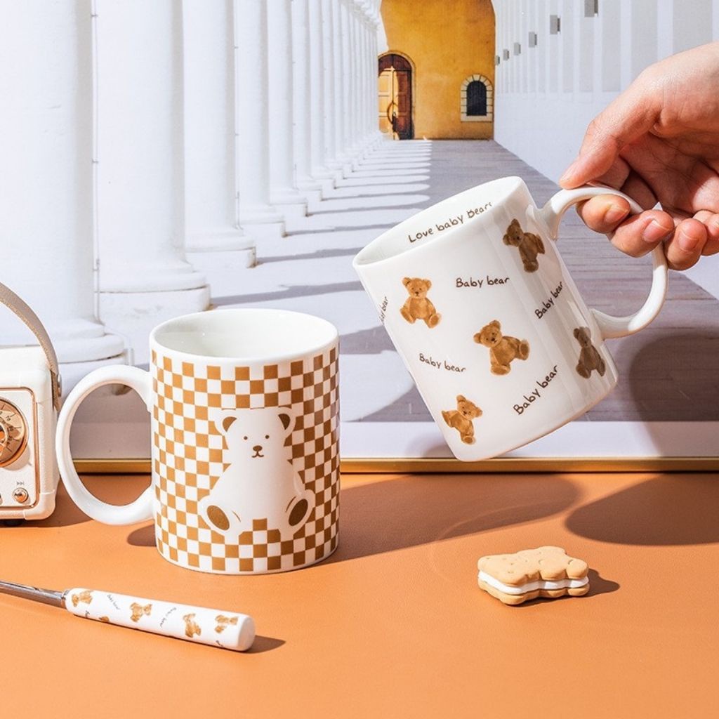 Cốc sứ gấu Bear - cốc Decor , cốc cá nhân xinh xắn