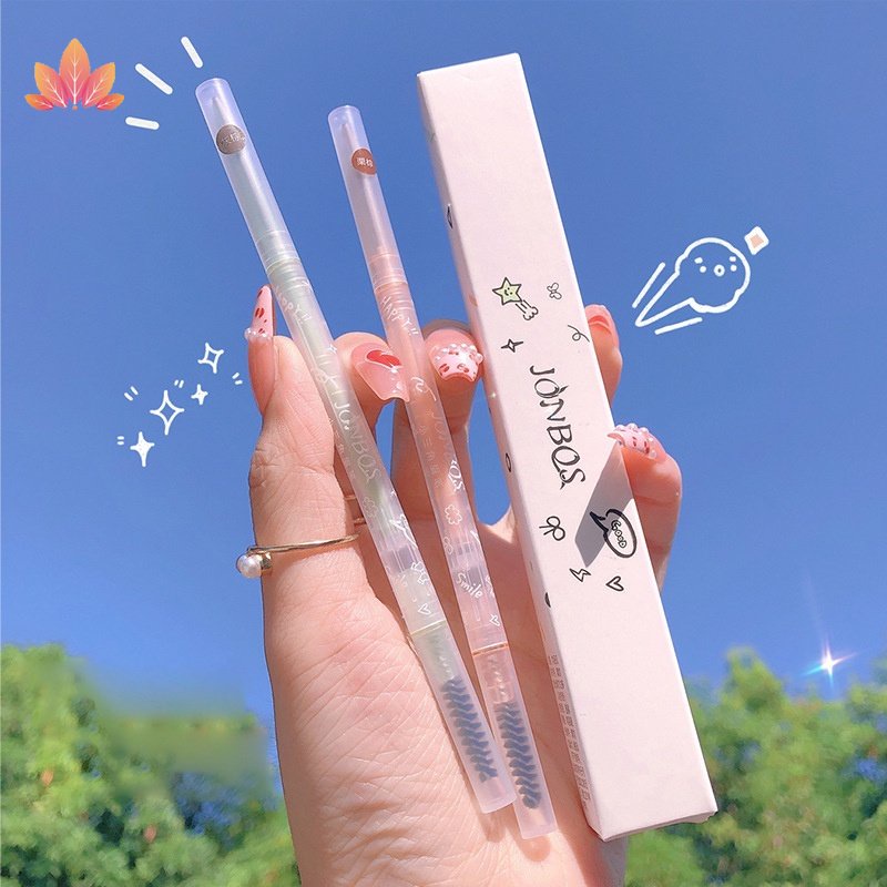 Bút Chì Kẻ Lông Mày Hai Đầu Tam Giác Nhỏ Tự Nhiên Bền Màu Kháng Nước Chống Mồ Hôi Không Phai Màu JP5