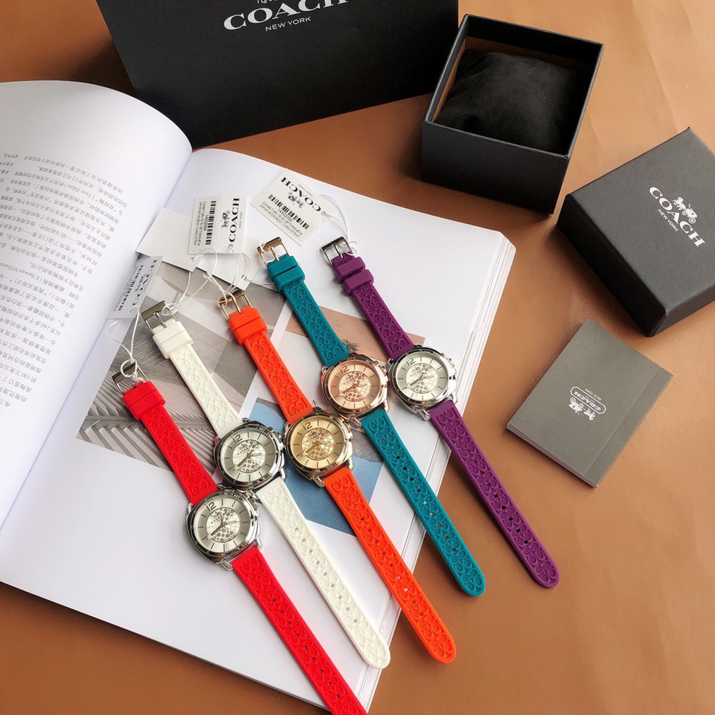 Đồng hồ nữ Coach boyfriend - dây silicon - size 34mm