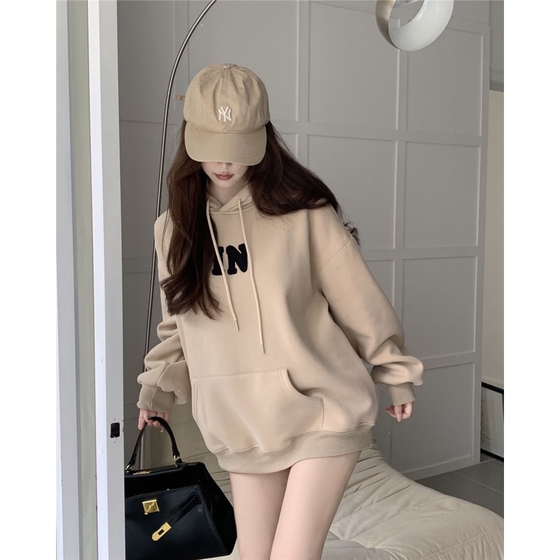 Áo Len Lông Nhung Tay Dài Dáng Rộng Phong Cách Hàn Quốc Mới Cho Nữ