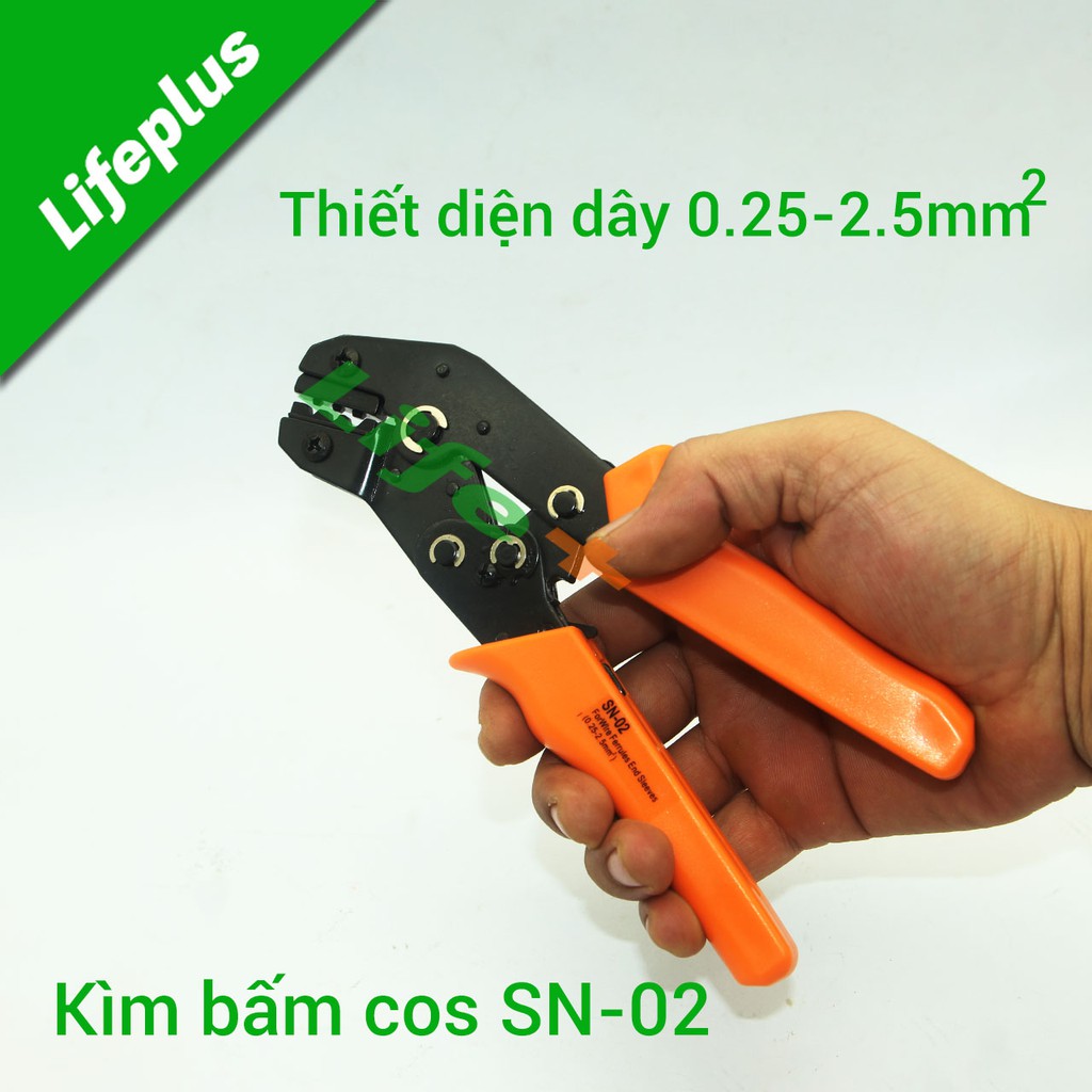 Kìm cắt đầu cos,  bấm cos tròn và cos chỉa trần đầu cho dây