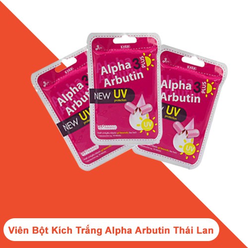 ☑️ Viên Bột Kích Trắng Chống Nắng ALPHA ARBUTIN 3 Plus ☑️