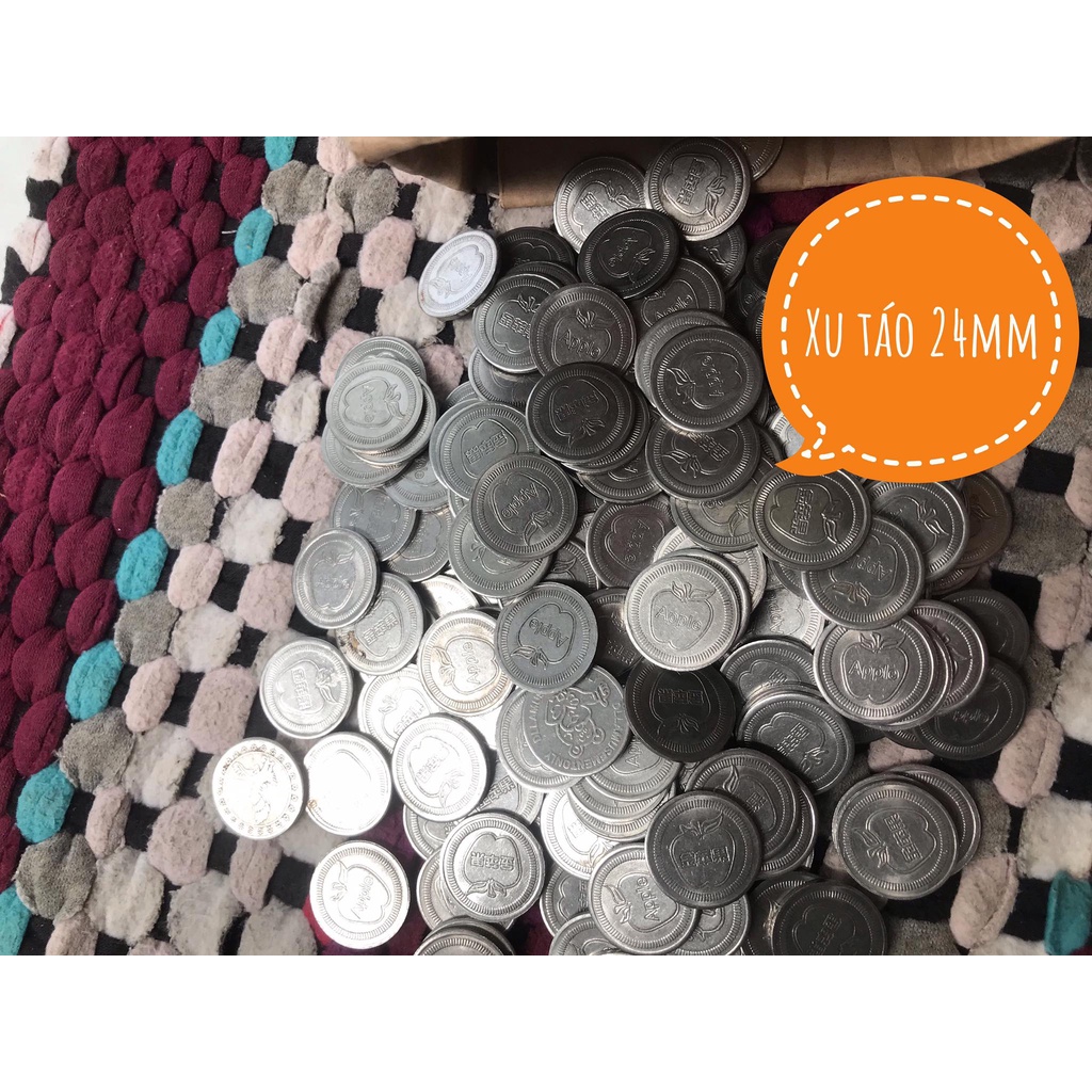 Xu thẻ game 24mm combo 100 thẻ xu táo qua sử dụng 95-99%