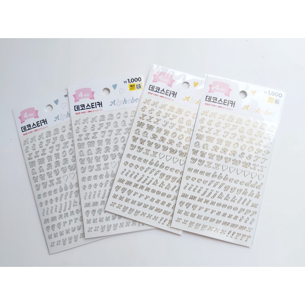 CHỮ ALPHABET DAISO HÀN QUỐC TRONG SUỐT