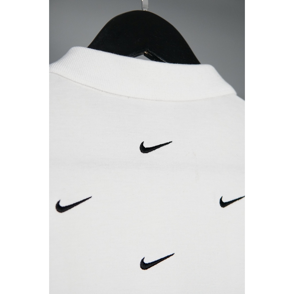 Áo thun Polo Nike Full Logo Thêu Nam Nữ Cổ Bẻ - Vải Vải Cá Sấu Cotton Lacoste Trẻ Trung
