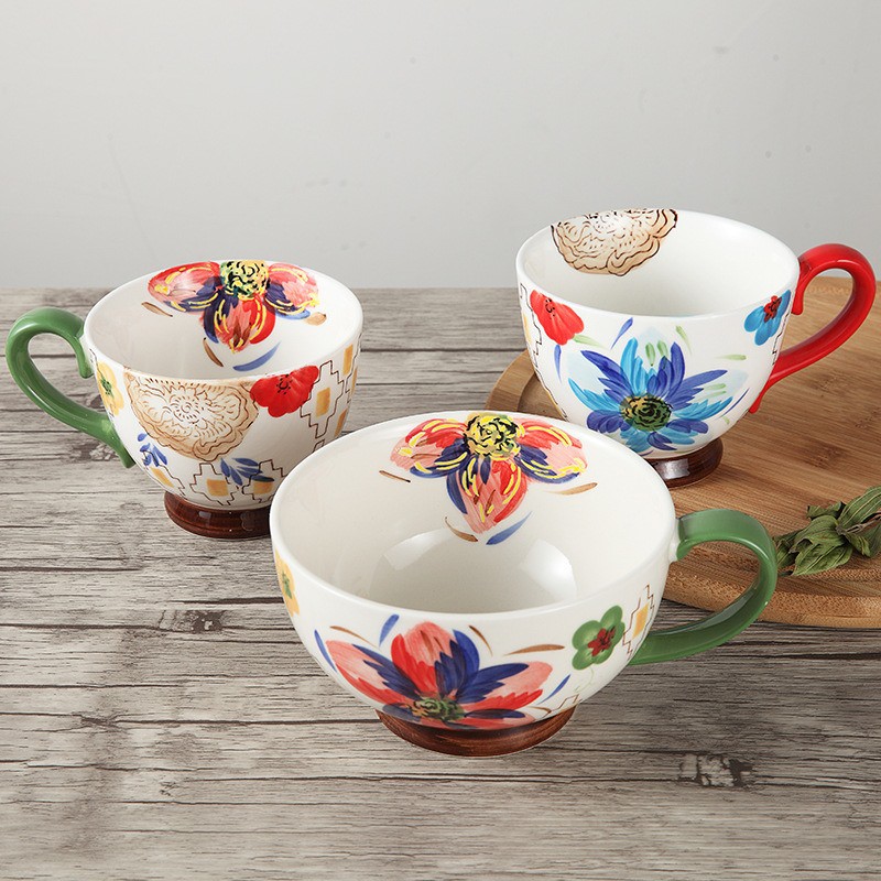 (10 Mẫu khác nhau) Cốc gốm sứ uống trà, cafe họa tiết vẽ tay 500ml - HÀNG CÓ SẴN | BigBuy360 - bigbuy360.vn