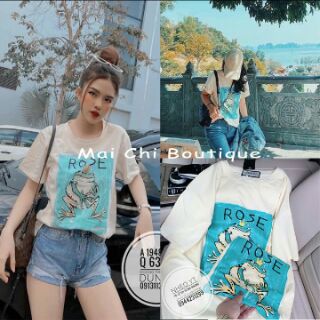 [Freeship] Áo ếch rose hình thật