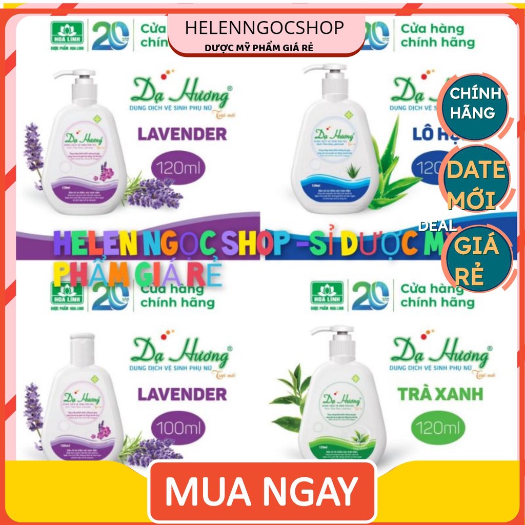 Dung dịch vệ sinh - Dạ Hương trà xanh, lavender, muối và thảo dược/ dạ hương Teen cho bạn gái  100ml/120ml