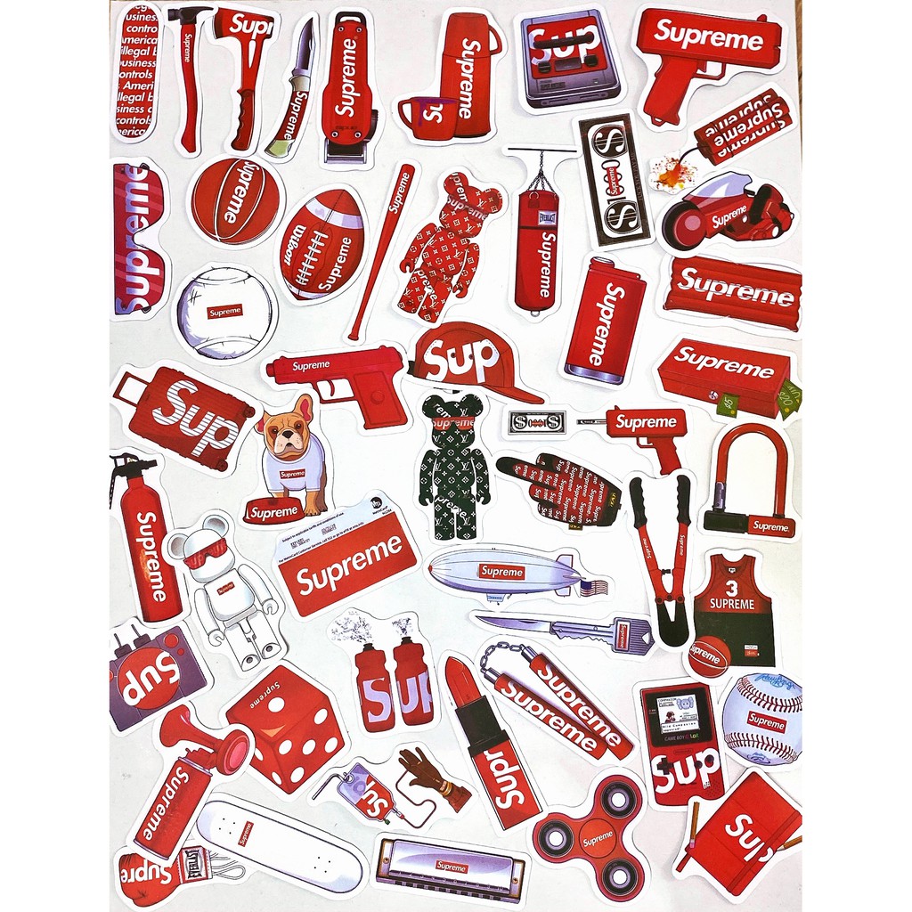 Bộ sticker Bearbrick, Supreme