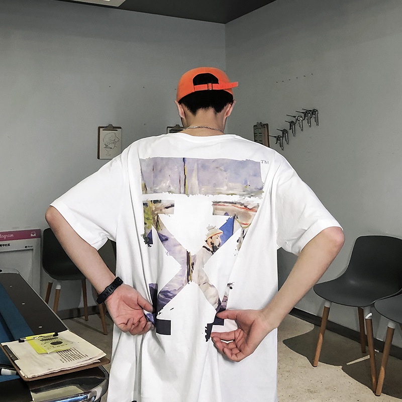 Áo Tee Off White, Áo thun Off White, OW T-Shirt mẫu 1, chất liệu Cotton, 2 màu đen, trắng DuSo.Lux