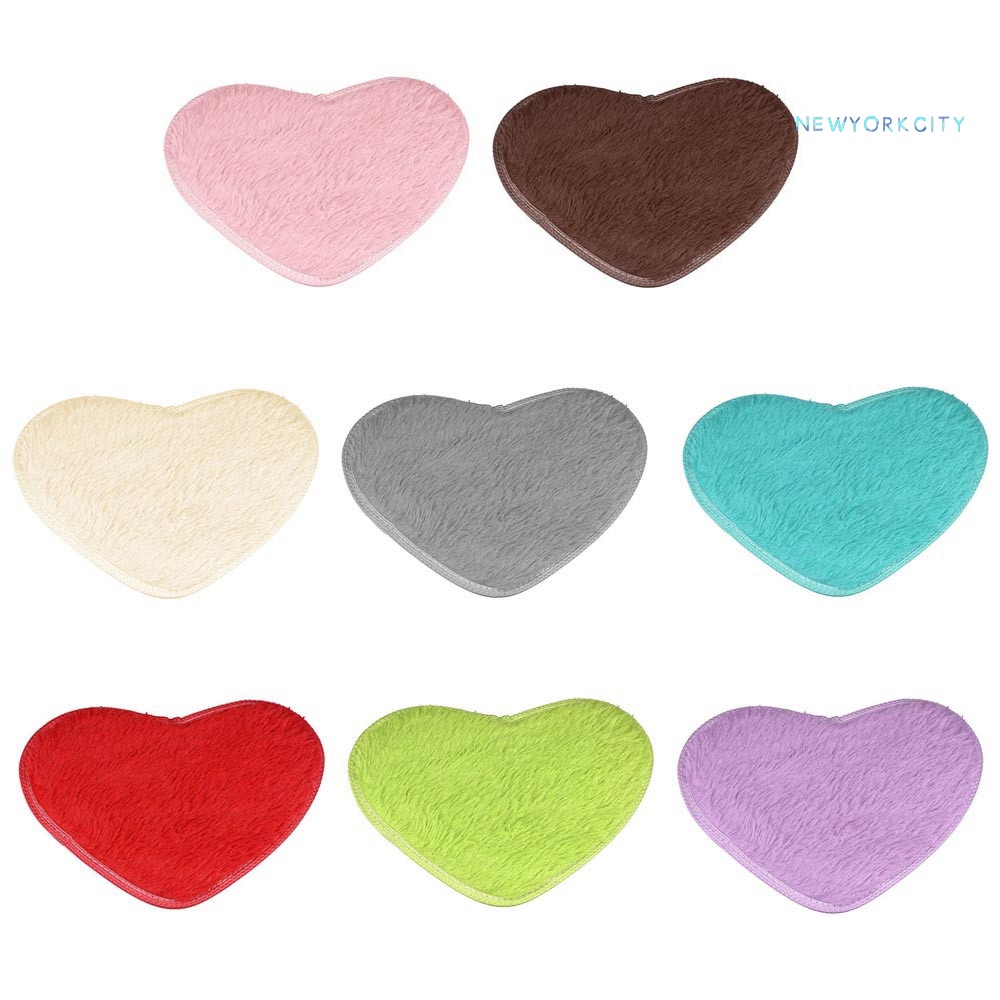 Thảm Chùi Chân Chống Trượt Hình Trái Tim Kích Thước 40X30Cm