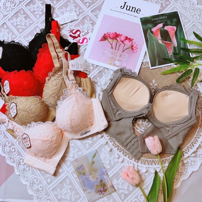 Áo lót nữ thái siêu độn dày 5CM,mút mềm thoáng khí,không gọng nâng ngực tạo khe thần thánh có video thật